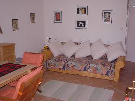 Studio sleeping couch folded
