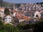 Hvar main square with house Kovacic left hand