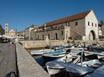 Hvar old Fishermen harbour Mandrac and Arsenal building