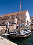 Preparing the traditional histroc ships regatta