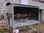 Lamb rotating on the grill