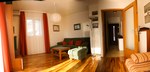Apartment living room, sitting corner, overview